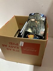 Lot 272  
            BIRMINGHAM SR111 - PARCEL DELIVERY ONLY 
                
BOX ASSORTMENT OF COLLECTIBLES ACTION FIGURES AND GAMES.
