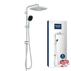 Lot 3  
            BIRMINGHAM SR111 - PARCEL DELIVERY ONLY 

                
GROHE VITALIO COMFORT 250 FLEX - SHOWER SYSTEM WITH DIVERTER (SQUARE 25CM HEAD SH...