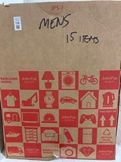 Lot 536  
            BIRMINGHAM SR111 - PARCEL DELIVERY ONLY 

                
15 MEN’S CLOTHING ITEMS.