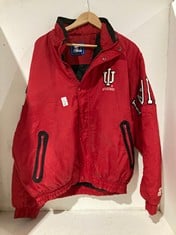 Lot 588  
            BIRMINGHAM SR111 - PARCEL DELIVERY ONLY 
                
STARTER SPORTS JACKET IN RED SIZE LARGE.