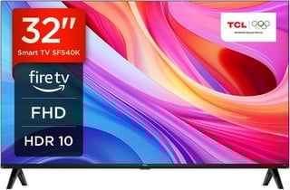 Lot 26  
            Chesterfield Tech - Collection or Optional Delivery Available 

                
TCL FHD SMART 32" TV (ORIGINAL RRP - £102): MODEL NO 32SF540K (NON ORIGINAL BOX (...