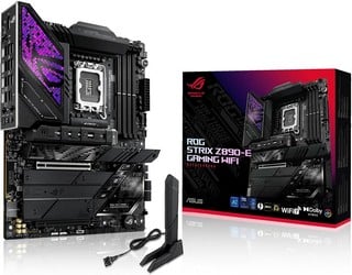Lot 110  
            Chesterfield Tech - Parcel Delivery Only 

                
ASUS ROG STRIX Z890-E GAMING WIFI ATX MOTHERBOARD (ORIGINAL RRP - £562.99) IN BLA...