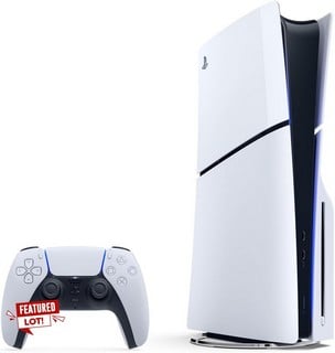 Lot 36  
            Chesterfield Tech - Parcel Delivery Only 

                
SONY PLAYSTATION 5 SLIM DISC GAMES CONSOLE (ORIGINAL RRP - £470.00) IN WHITE. (WI...