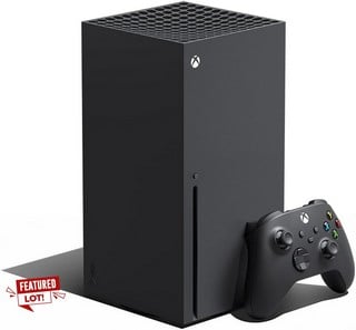 Lot 7  
            Chesterfield Tech - Parcel Delivery Only 

                
XBOX SERIES X GAMING CONSOLE (ORIGINAL RRP - £499) IN BLACK. (WITH BOX (QQLK9)) [...