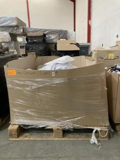 Lot 282  
            Chesterfield SR40 - Collection or Optional Delivery Available 

                
PALLET OF ASSORTED ITEMS TO INCLUDE MENS T-SHIRT IN WHITE SIZE XL (LOCATION: SR42)