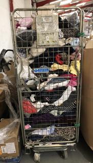 Lot 285  
            Chesterfield SR40 - Collection Only 

                
CAGE OF ASSORTED CLOTHING TO INCLUDE SWEATSHIRT IN PINK SIZE 9-10YRS (CAGE NOT IN...