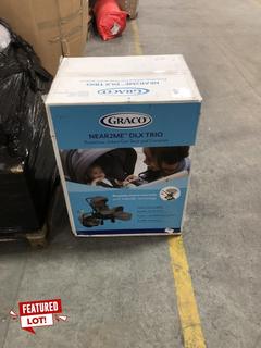 Lot 338  
            Chesterfield SR40 - Collection or Optional Delivery Available 

                
GRACO NEAR2ME DELUXE TRIO PUSHCHAIR CAR SEAT AND CARRYCOT IN ASH ORIGINAL RRP- £4...