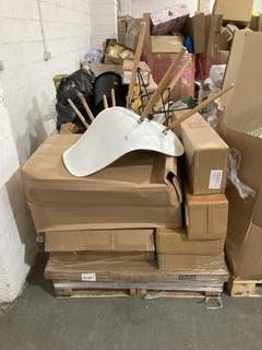 Lot 349  
            Chesterfield SR40 - Collection or Optional Delivery Available 

                
PALLET OF ASSORTED ITEMS TO INCLUDE DINING CHAIR IN WHITE (LOCATION: SR42)