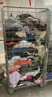 Lot 36  
            Chesterfield SR40 - Collection Only 

                
CAGE OF ASSORTED CLOTHING TO INCLUDE SHIRT IN BLACK SIZE XL (COLLECTION ONLY) (CA...