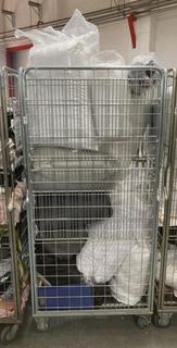 Lot 37  
            Chesterfield SR40 - Collection Only 

                
CAGE OF ASSORTED BEDDING TO INCLUDE STRIPED PILLOW IN WHITE (COLLECTION ONLY) (CA...