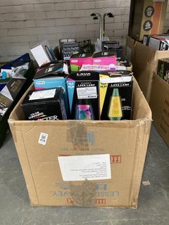 Lot 418  
            Chesterfield SR40 - Collection or Optional Delivery Available 

                
2 X BOX OF ASSORTED ITEMS TO INCLUDE LAVA LAMP (LOCATION: B RACKING )