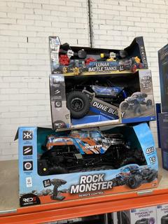 Lot 434  
            Chesterfield SR40 - Collection or Optional Delivery Available 

                
3 X ASSORTED ITEMS TO INCLUDE ROCK MONSTER R/C CAR (LOCATION: B RACKING )