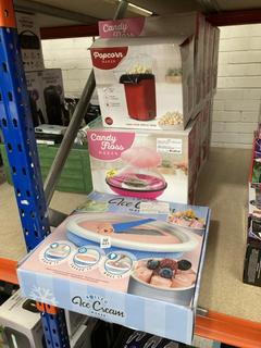 Lot 445  
            Chesterfield SR40 - Collection or Optional Delivery Available 

                
11 X ASSORTED ITEMS TO INCLUDE ROLLED ICE CREAM MAKER (LOCATION: B RACKING )