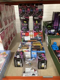 Lot 446  
            Chesterfield SR40 - Collection or Optional Delivery Available 

                
11 X ASSORTED ITEMS TO INCLUDE TETRIS ARCADE (LOCATION: B RACKING )