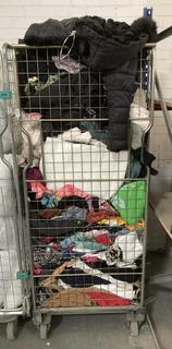 Lot 45  
            Chesterfield SR40 - Collection Only 

                
CAGE OF ASSORTED CLOTHING TO INCLUDE PADDED COAT IN BLACK SIZE M (COLLECTION ONLY...