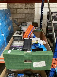 Lot 465  
            Chesterfield SR40 - Collection or Optional Delivery Available 

                
2 X BOX OF ASSORTED ITEMS TO INCLUDE WIRELESS EARBUDS (LOCATION: B RACKING )