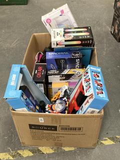 Lot 466  
            Chesterfield SR40 - Collection or Optional Delivery Available 

                
BOX OF ASSORTED ITEMS TO INCLUDE ON AIR NEON SIGN (LOCATION: B RACKING )