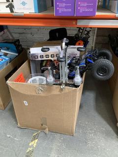 Lot 467  
            Chesterfield SR40 - Collection or Optional Delivery Available 

                
2 X BOX OF ASSORTED ITEMS TO INCLUDE LED CORNER FLOOR LAMP (LOCATION: B RACKING )