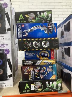 Lot 472  
            Chesterfield SR40 - Collection or Optional Delivery Available 

                
7 X ASSORTED ITEMS TO INCLUDE TOBBIE THE ROBOT (LOCATION: B RACKING )