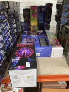 Lot 477  
            Chesterfield SR40 - Collection or Optional Delivery Available 

                
11 X ASSORTED ITEMS TO INCLUDE PLASMA BALL (LOCATION: B RACKING )