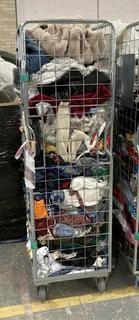 Lot 52  
            Chesterfield SR40 - Collection Only 

                
CAGE OF ASSORTED CLOTHING TO INCLUDE WOMENS JACKET IN WHITE SIZE L (COLLECTION ON...