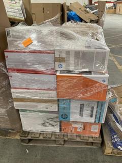 Lot 578  
            Chesterfield SR40 - Collection or Optional Delivery Available 

                
PALLET OF ASSORTED ITEMS TO INCLUDE HP SMART TANK 5107 WIRELESS ALL-IN-ONE CARTRI...