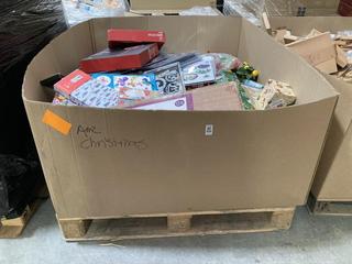 Lot 606  
            Chesterfield SR40 - Collection or Optional Delivery Available 

                
PALLET OF ASSORTED ITEMS TO INCLUDE 4FT IMPERIAL PINE CHRISTMAS TREE IN BLACK (LO...