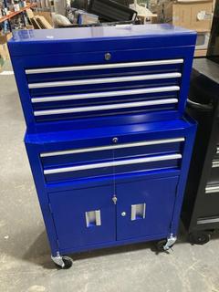 Lot 639  
            Chesterfield SR40 - Collection or Optional Delivery Available 

                
4 DRAWER TOOL CHEST BLUE TO INCLUDE 2 DRAWER 2 DOOR TOOL CHEST IN BLUE (LOCATION:...