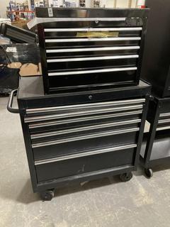 Lot 640  
            Chesterfield SR40 - Collection or Optional Delivery Available 

                
5 DRAWER TOOL CHEST IN BLACK TO INCLUDE 5 DRAWER WHEELED TOOL CHEST IN BLACK (LOC...