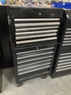 Lot 651  
            Chesterfield SR40 - Collection or Optional Delivery Available 

                
6 DRAWER TOP TOOL CHEST IN BLACK TO INCLUDE 6 DRAWER WHEELED TOOL CHEST IN BLACK ...