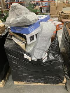 Lot 655  
            Chesterfield SR40 - Collection or Optional Delivery Available 

                
PALLET OF ASSORTED ITEMS TO INCLUDE IGENIX OIL FILLED RADIATOR IN BLACK (LOCATION...