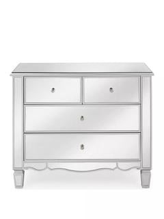 Lot 110  
            Chesterfield SR35 - Collection or Optional Delivery Available 

                
MIRAGE MIRRORED 2+2 CHESTER OF DRAWERS IN SILVER ORIGINAL RRP - £269 + MIRRORED C...