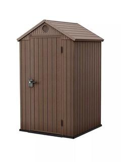 Lot 119  
            Chesterfield SR35 - Collection or Optional Delivery Available 

                
KETER DARWIN 4X4 SHED IN BROWN - ORIGINAL RRP £284 (LOCATION: SR35)