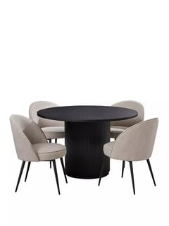 Lot 142  
            Chesterfield SR35 - Collection or Optional Delivery Available 

                
CARINA ROUND 120CM DINING TABLE WITH 4 CHAIRS ORIGINAL RRP - £799 (VJWRC) (LOCATI...
