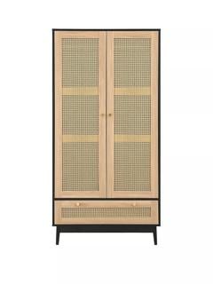 Lot 166  
            Chesterfield SR35 - Collection or Optional Delivery Available 
                
BIRLEA CROXLEY 2 DOOR 1 DRAWER RATTAN WARDROBE ORIGINAL RRP - £319 (LOCATION: SR35)