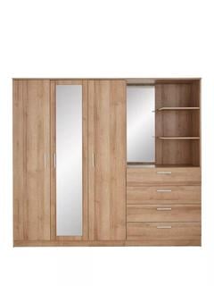 Lot 168  
            Chesterfield SR35 - Collection or Optional Delivery Available 
                
PANAMA 3 DOOR, 4 DRAWER COMBI WARDROBE IN OAK ORIGINAL RRP - £ 369 (LOCATION: SR3...