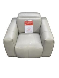 Lot 20  
            Chesterfield SR35 - Collection or Optional Delivery Available 

                
DFS POWER RECLINER ARM CHAIR IN LIGHT GREY LEATHER - ORIGINAL RRP £809 (LOCATION:...