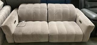 Lot 224  
            Chesterfield SR35 - Collection or Optional Delivery Available 
                
DFS TWO SEATER SOFA FINISHED IN LIGHT SUEDE INCLUDES USB POINTS AND RECLINING FEA...