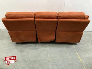 Lot 29  
            Chesterfield SR35 - Collection or Optional Delivery Available 

                
DFS 3 SEATER MANUAL RECLINER IN TERRACOTTA (LOCATION: SR35) (DYR13BAZF)