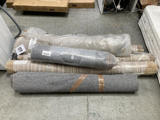 Lot 315  
            Chesterfield SR35 - Collection or Optional Delivery Available 

                
PALLET OF MIXED CARPETS LENGTHS AND STYLED INCLUDING LENGTH OF GREY THICK CARPET ...