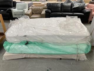 Lot 321  
            Chesterfield SR35 - Collection or Optional Delivery Available 

                
PALLET OF ASSORTED BED PARTS TO INCLUDE SINGLE MATTRESS (LOCATION: SR35)