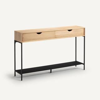 Lot 357  
            Chesterfield SR35 - Collection or Optional Delivery Available 
                
LA REDOUTE OAK VENEER CONSOLE TABLE 120X76X27CM IN NATURAL FINISH (LOCATION: SR35...