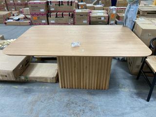 Lot 368  
            Chesterfield SR35 - Collection or Optional Delivery Available 
                
LA REDOUTE LARGE DINING TABLE IN NATURAL WOOD FINISH (LOCATION: SR35)