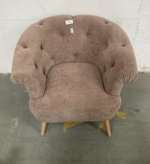 Lot 3  
            Chesterfield SR35 - Collection or Optional Delivery Available 

                
DFS ARMCHAIR IN LIGHT BROWN FABRIC (LOCATION: SR35)