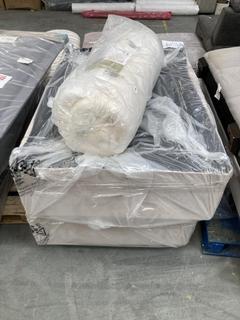 Lot 42  
            Chesterfield SR35 - Collection 

                
DFS DOUBLE DIVAN BED BASE IN CREAM FABRIC WITH SILENTNIGHT MATTRESS (COLLECTION O...