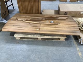 Lot 430  
            Chesterfield SR35 - Collection or Optional Delivery Available 

                
LA REDOUTE TABLE OF JARDIN FINISHED IN A BROWN (LOCATION: SR35) (59021)