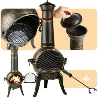 Lot 446  
            Chesterfield SR35 - Collection or Optional Delivery Available 
                
TECTAKE FIRE PIT - CAST IRON CHIMINEA, REMOVABLE GRID SHELF, AIR SUPPLY REGULATOR...