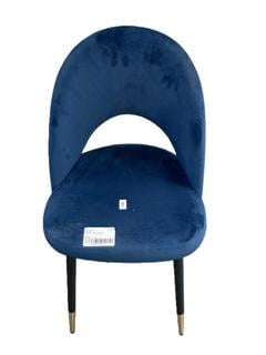 Lot 54  
            Chesterfield SR35 - Collection or Optional Delivery Available 
                
DFS DEEP BLUE DINING CHAIR WITH BLACK AND GOLD LEGS (LOCATION: SR35) (5141FL5A2)