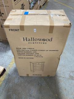 Lot 566  
            Chesterfield SR35 - Collection or Optional Delivery Available 

                
HALLOW WOOD FURNITURE 2 OVER 4 CHEST OF DRAWERS IN OAK (LOCATION: SR35)