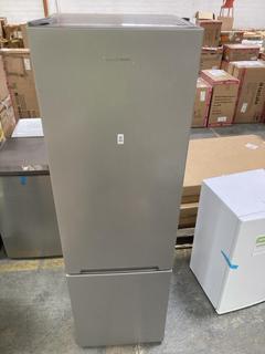 Lot 584  
            Chesterfield SR35 - Collection or Optional Delivery Available 

                
RUSSELL HOBBS FRIDGE FREEZER IN SILVER/GREY- MOD NO- RH54FF180S- ORIGINAL ORIGINA...